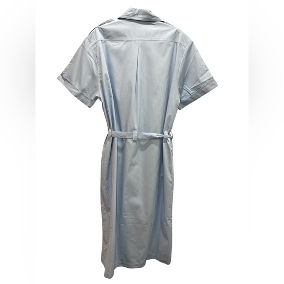 Vintage Tilley Endurables Light Blue Maxi Shirt Dress | Made in Canada | Belted - Picture 5 of 7